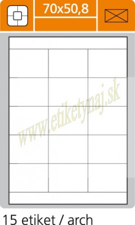 Print etikety biele PLUS 70x50,8 mm A/4 1000 hárkov